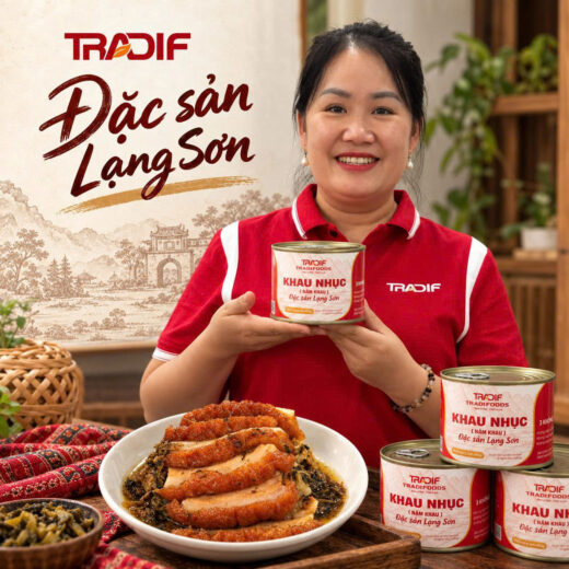 Khau Nhục Đặc Sản Lạng Sơn Tradif Lon 450g Hâm Nóng Tiện Lợi